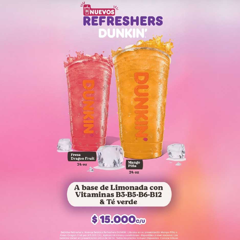 ¡ NUEVOS REFRESHERS DUNKIN!