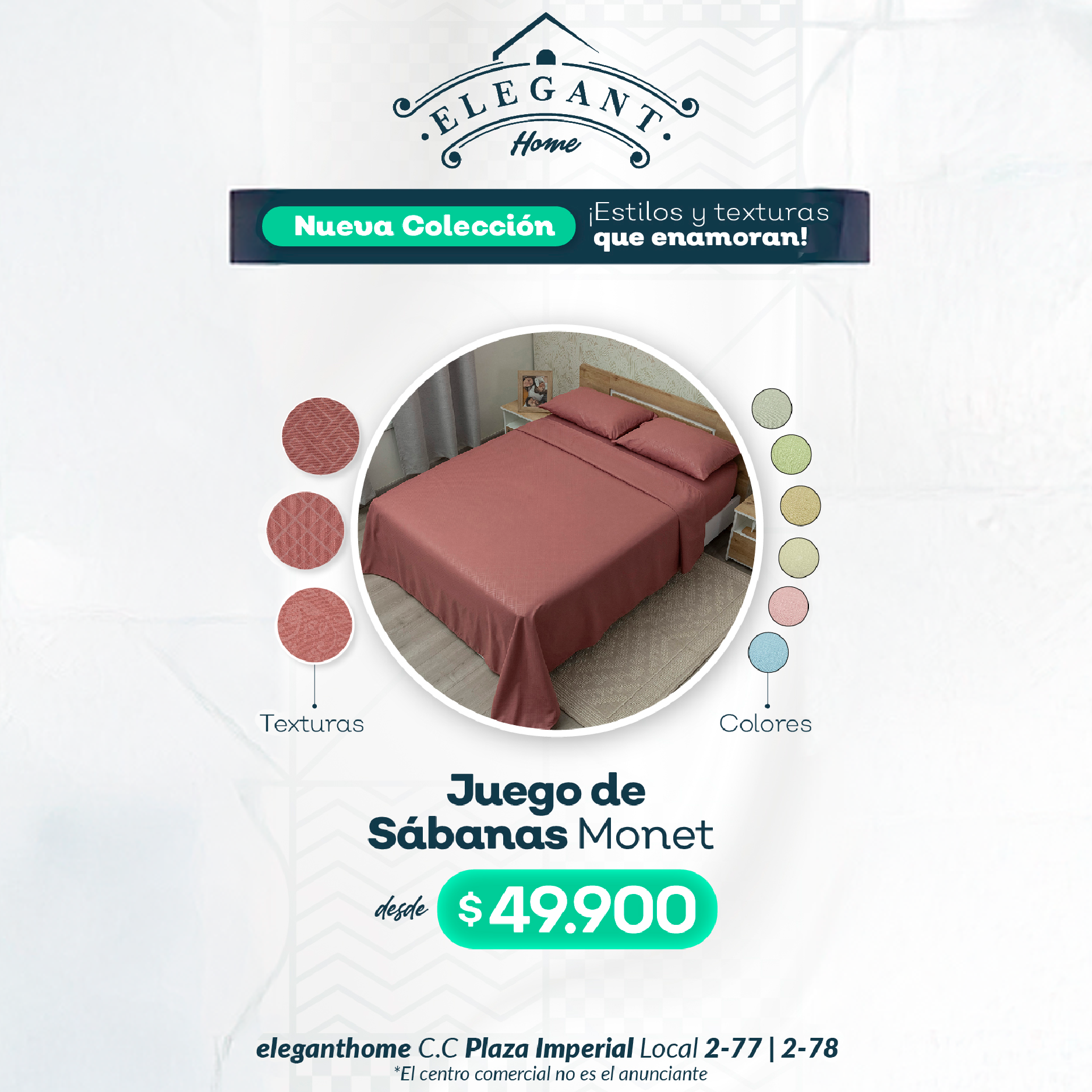¡ JUEGO DE SÁBANAS MONET !