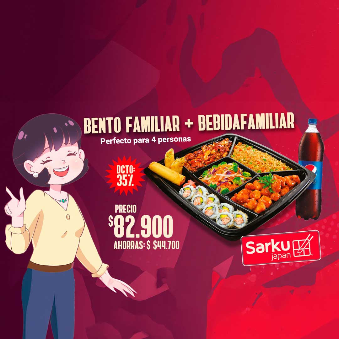 ¡ BENTO FAMILIAR + BEBIDA FAMILIAR !