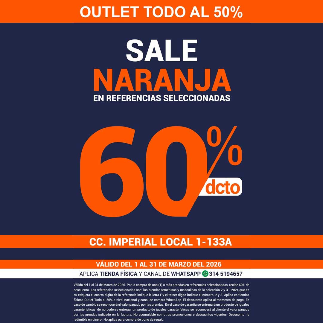 ¡ SALE NARANJA !