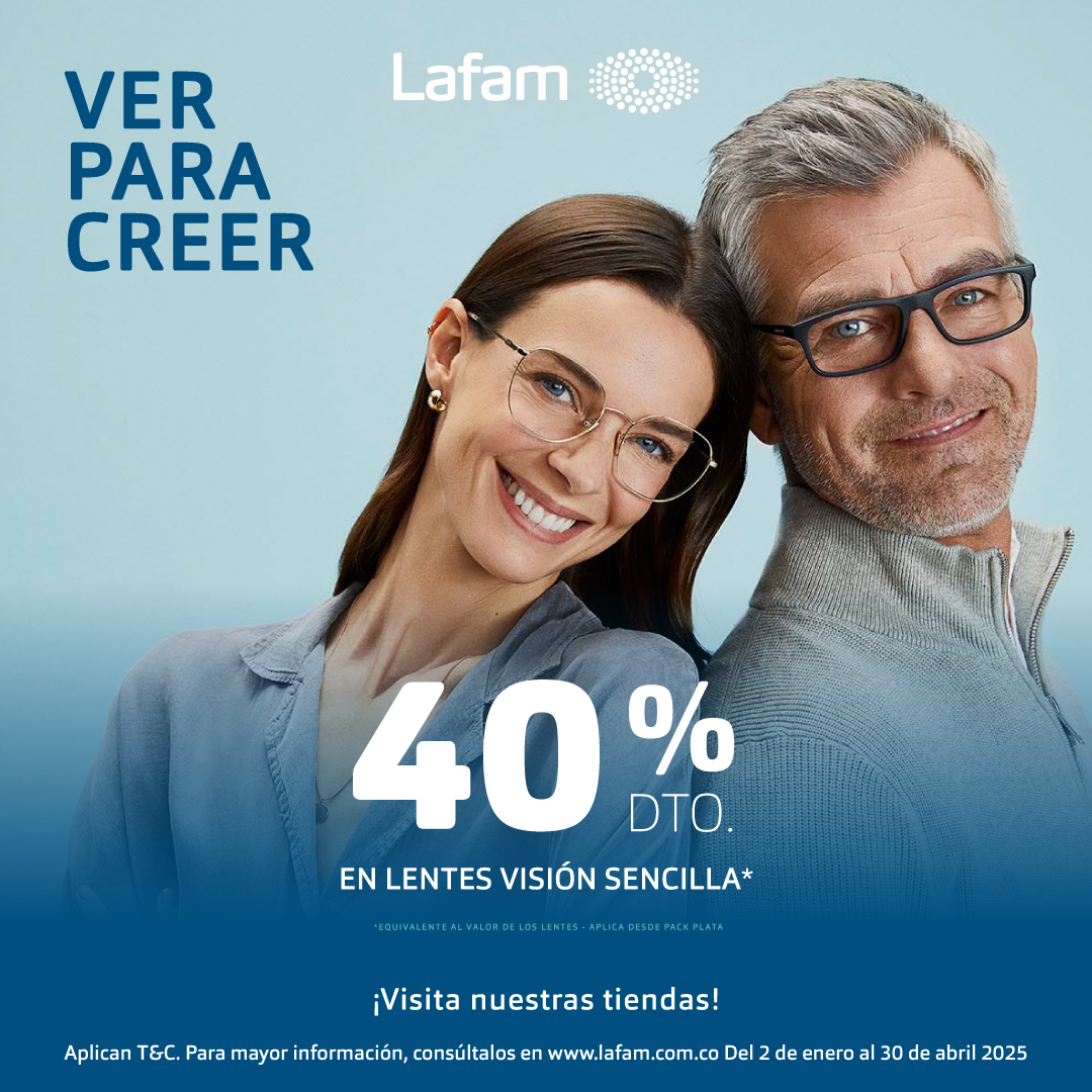 ¡ 40% EN LENTES VISIÓN !